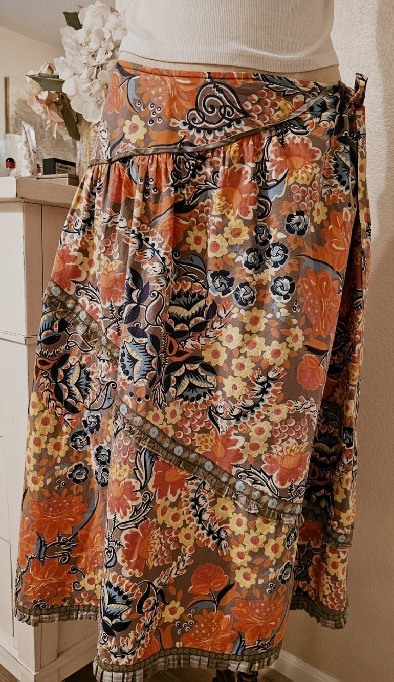 Oilily Limited Edition Floral RuffleCotton Skirt Gorgeous Size 36 Excellent